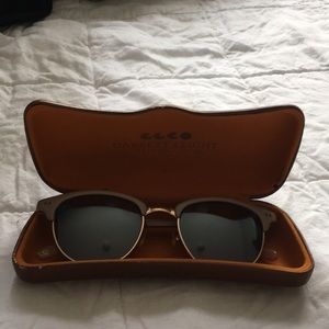 Garrett Leight rose gold sunglasses